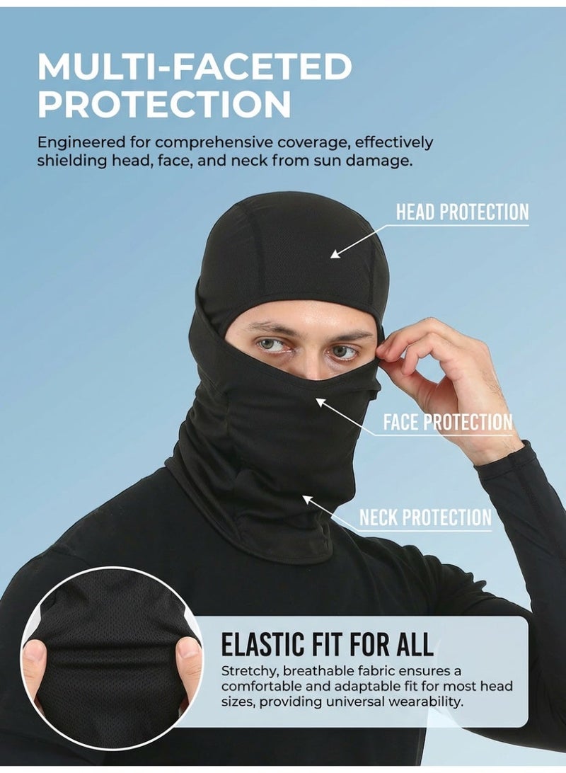 MS MIN Cycling Protective Gear Full Face Mask – Breathable, UV Protection, Lightweight Outdoor Mask for Motorcycle, Skiing & Running - Image 1